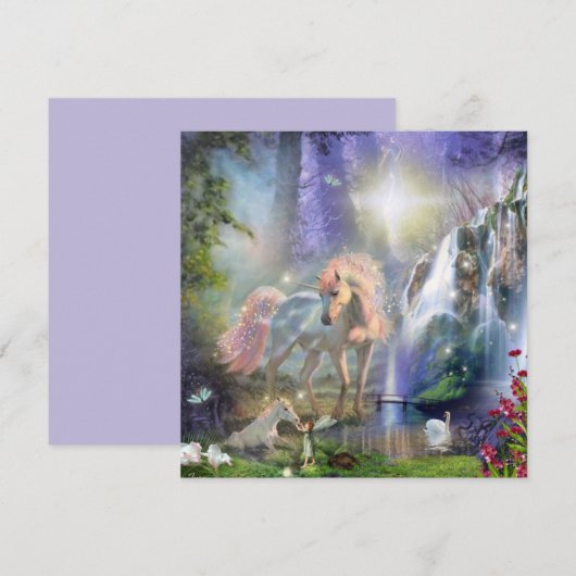 Fantasy Unicorn Mam en Baby (Voorkant / Achterkant)