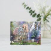 Fantasy Unicorn Mam en Baby Briefkaart (Staand voorkant)