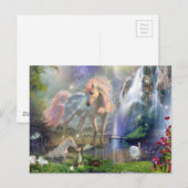 Fantasy Unicorn Mam en Baby Briefkaart (Voorkant / Achterkant)