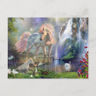 Fantasy Unicorn Mam en Baby Briefkaart