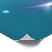 Fantasy Unicorn met blauw en roze haar Poster (Hoek)