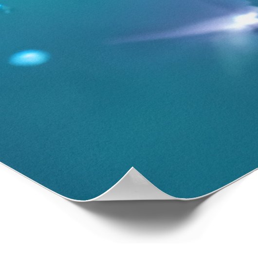 Fantasy Unicorn met blauw en roze haar Poster (Hoek)