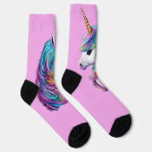 Fantasy Unicorn op Roze Sokken (Rechts)