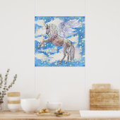 Fantasy unicorn-poster voor meisjes poster (Keuken)