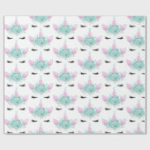 Fantasy unicorn staat voor getild partijtje cadeaupapier (Vlak)