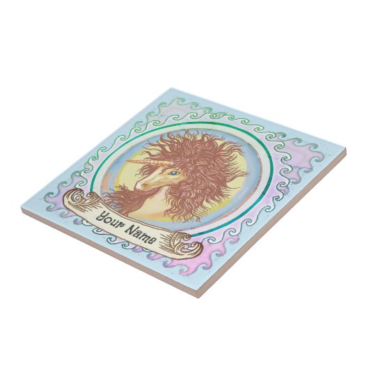 Fantasy Unicorn Tegeltje (Zijkant)