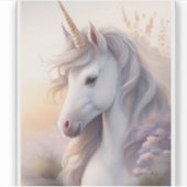 Fantasy Unicorn Transparant Sticker (Voorkant)