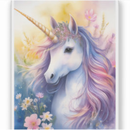 Fantasy Unicorn Transparant Sticker