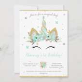 Fantasy Unicorn Uitnodiging (Voorkant)