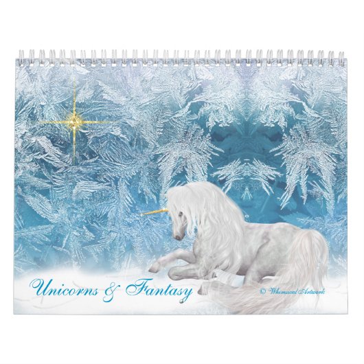 Fantasy Unicorns en Pegasus op Ice 2020-kalender Kalender (Hoes)