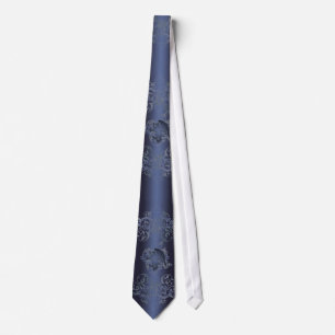 Fantasy Urban Scroll Blue Griffin Mannen Stropdas