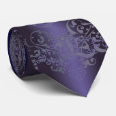 Fantasy Urban Scroll Paars Griffin Mannen Stropdas (Opgerold)
