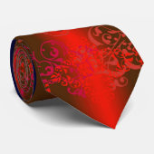 Fantasy Urban Scroll Red Griffin Mannen Stropdas (Opgerold)