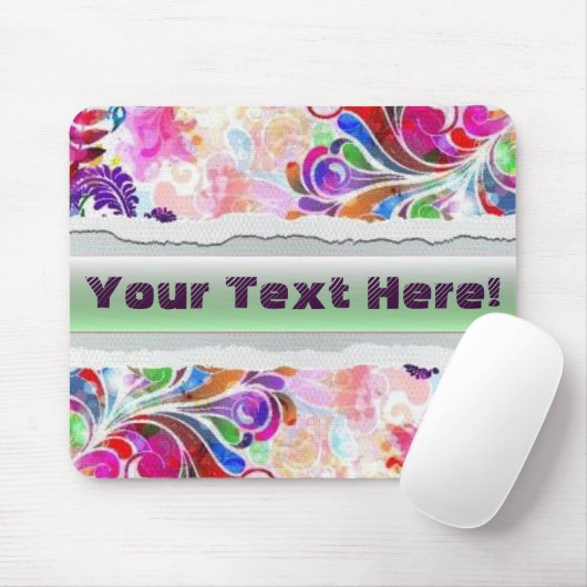 Fantasy vectorbloem Mousepad Muismat (Met muis)