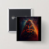 Fantasy Version Of A Clown Face Tiger Moth Vierkante Button 5,1 Cm (Voorkant /achterkant)