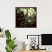 Fantasy Victoriaans Engeland 3 Poster (Thuiskantoor)