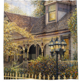 Fantasy Victorian Gingerbread House Shower Curtain Douchegordijn