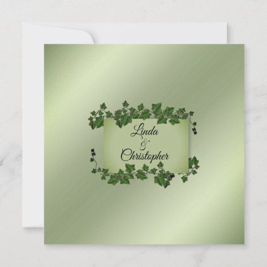 Fantasy Vines Wedding Invitation 5,5 x 5,5 inch Kaart (Achterkant)