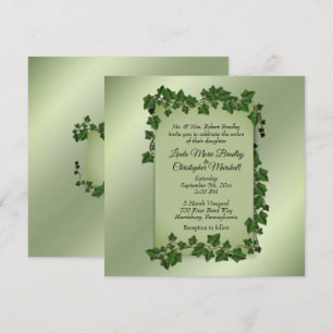 Fantasy Vines Wedding Invitation 5,5 x 5,5 inch Kaart