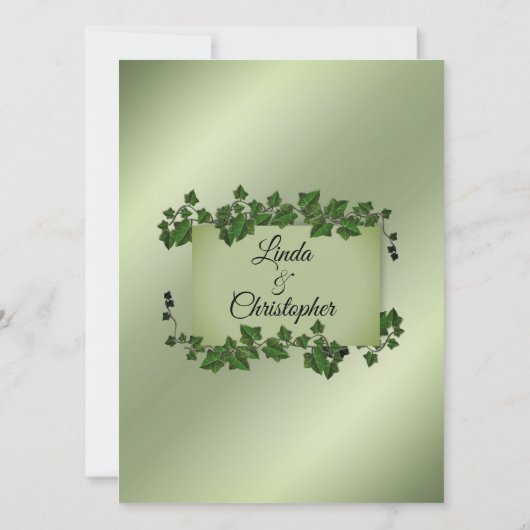 Fantasy Vines Wedding Invitation Kaart (Achterkant)