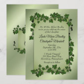 Fantasy Vines Wedding Invitation Kaart (Voorkant / Achterkant)