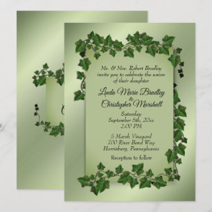 Fantasy Vines Wedding Invitation Kaart