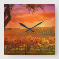 Fantasy Vineyard Clock