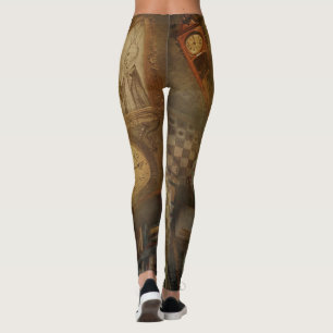 Fantasy Vintage Alice in Wonderland Leggings