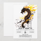 Fantasy Vleugels en Schalen Verjaardag Kaart (Voorkant / Achterkant)