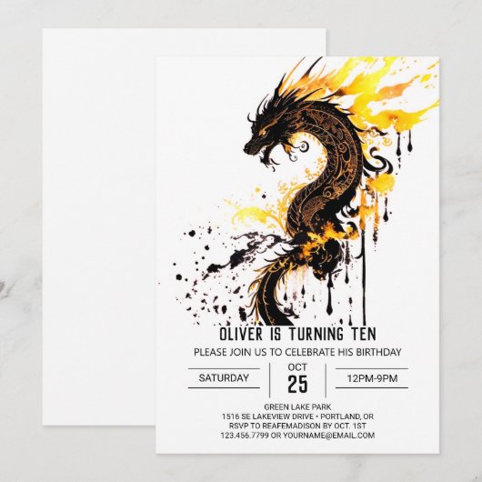 Fantasy Vleugels en Schalen Verjaardag Kaart (Voorkant / Achterkant)