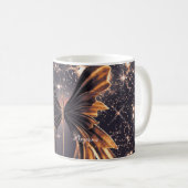 Fantasy Vlinder Goud Glitter Koffiemok (Voorkant rechts)