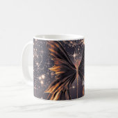 Fantasy Vlinder Goud Glitter Koffiemok (Voorkant links)