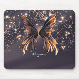 Fantasy Vlinder Goud Glitters Muismat