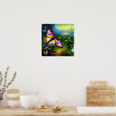 Fantasy Vlinder Reis Poster (Keuken)