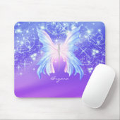 Fantasy Vlinder Roze & Paarse Glans Muismat (Met muis)