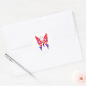 Fantasy vlinder tattoo ronde sticker (Envelop)