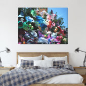 Fantasy Vlindermeisjes Beeldhouwwerk Canvas Afdruk (Insitu (Slaapkamer))