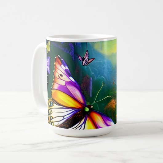 Fantasy Vlinderreis  Koffiemok (Voorkant links)