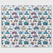 Fantasy voertuigen cadeaupapier (Vlak)