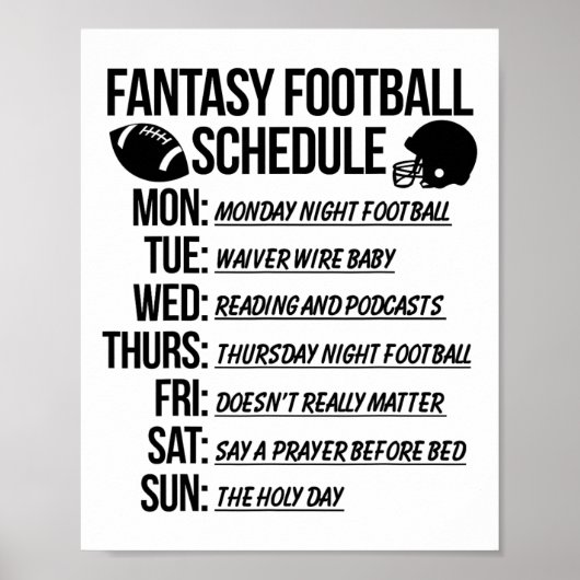 Fantasy Voetbal Draft Feestje  Poster (Voorkant)