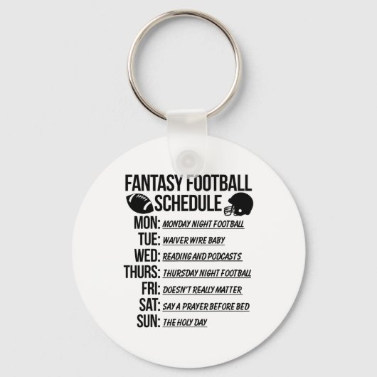 Fantasy Voetbal Draft Feestje  Sleutelhanger (Voorkant)