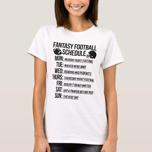 Fantasy Voetbal Draft Feestje  T-shirt (Voorkant)