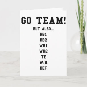 Fantasy Voetbal Grappig - Ga Team Kaart