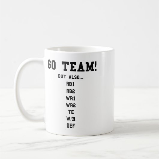 Fantasy Voetbal Grappig - Ga Team  Koffiemok (Links)