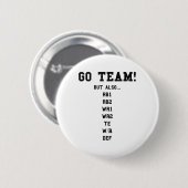 Fantasy Voetbal Grappig - Ga Team  Ronde Button 5,7 Cm (Voorkant /achterkant)