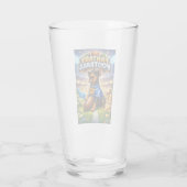 Fantasy voetbal met hond glas (Achterkant)