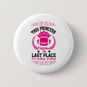 Fantasy Voetbal Prinses Grappige Feest Ontwerp Ver Ronde Button 5,7 Cm