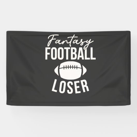 Fantasy Voetbal Verliezer Voetbal Fantasie Grappig Spandoek (Horizontaal)