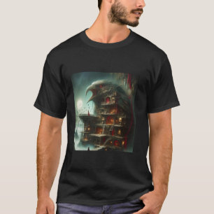 Fantasy Vogelhuis Bibliotheek T-shirt
