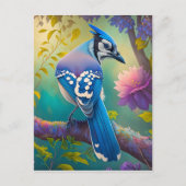Fantasy Vogels Blauwe Jay Briefkaart (Voorkant)